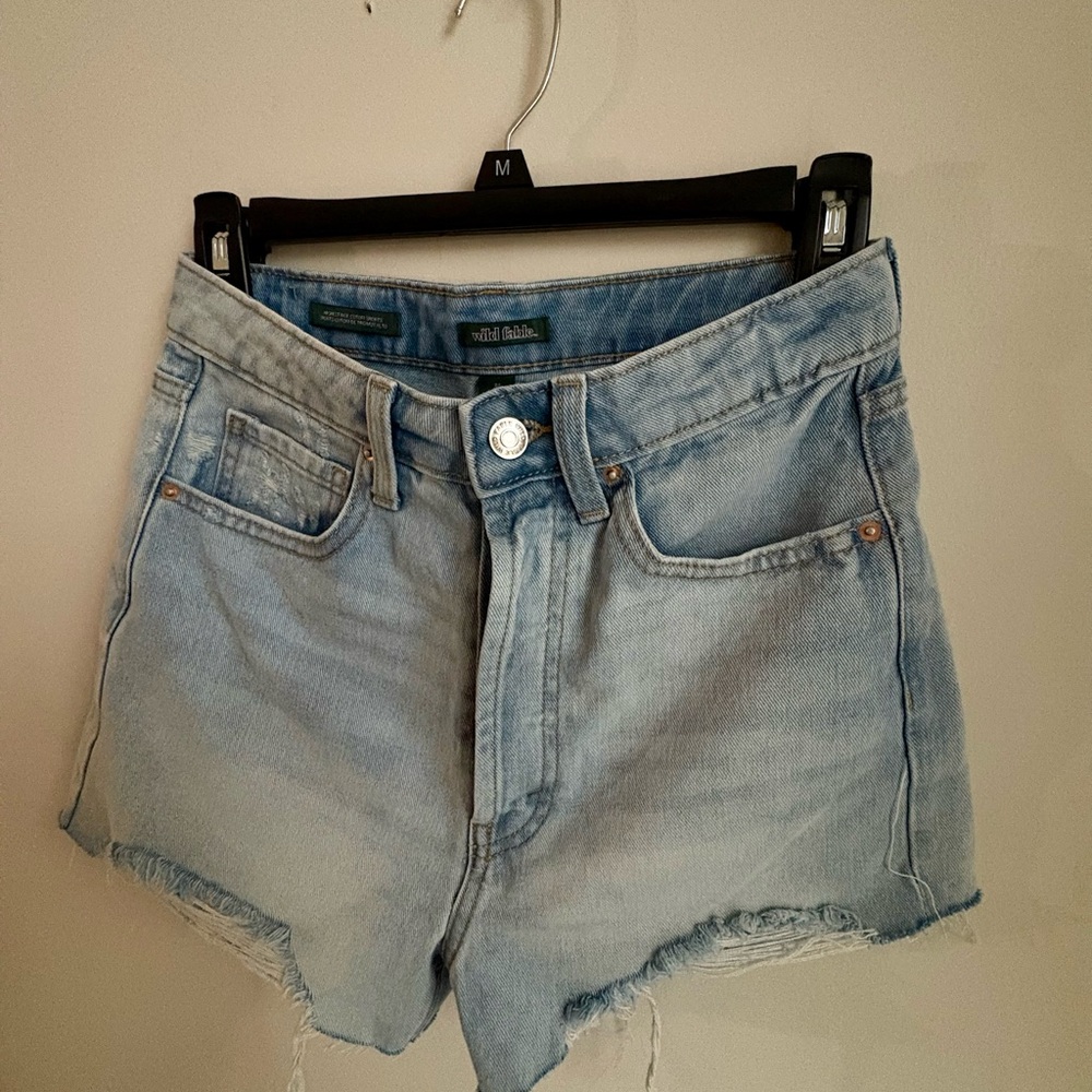 Wild Fable Blue Jean Shorts Distressed Cut-Off Style
